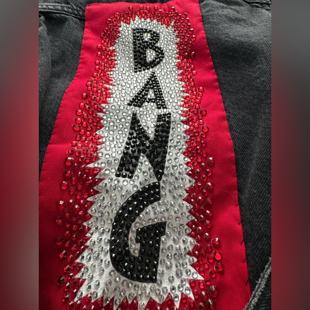 beyonce BANG rhinestone panel
